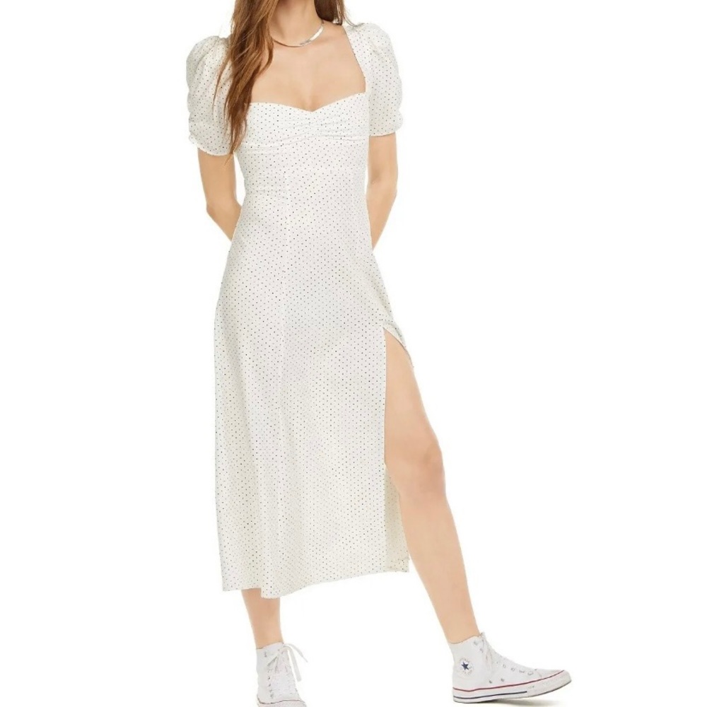 NWT Ivory Sweetheart Neck Mid-calf Slip Dress